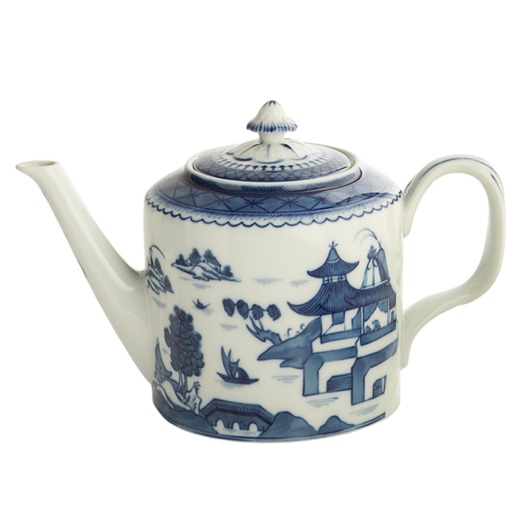 Blue Canton Teapot