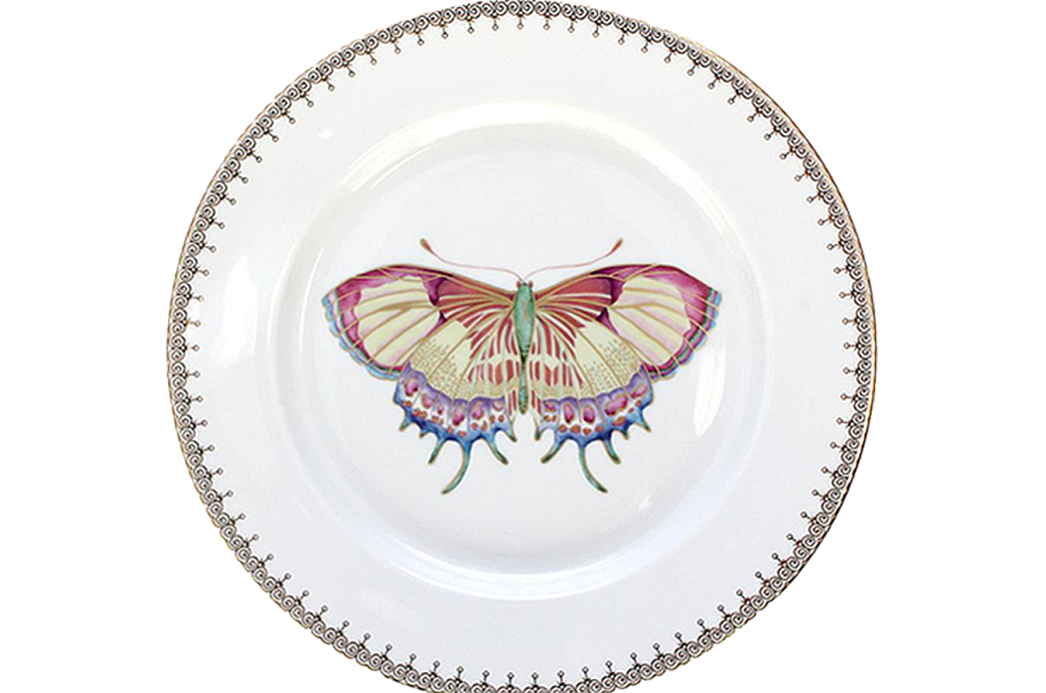 Butterfly Dessert Plate - Gold