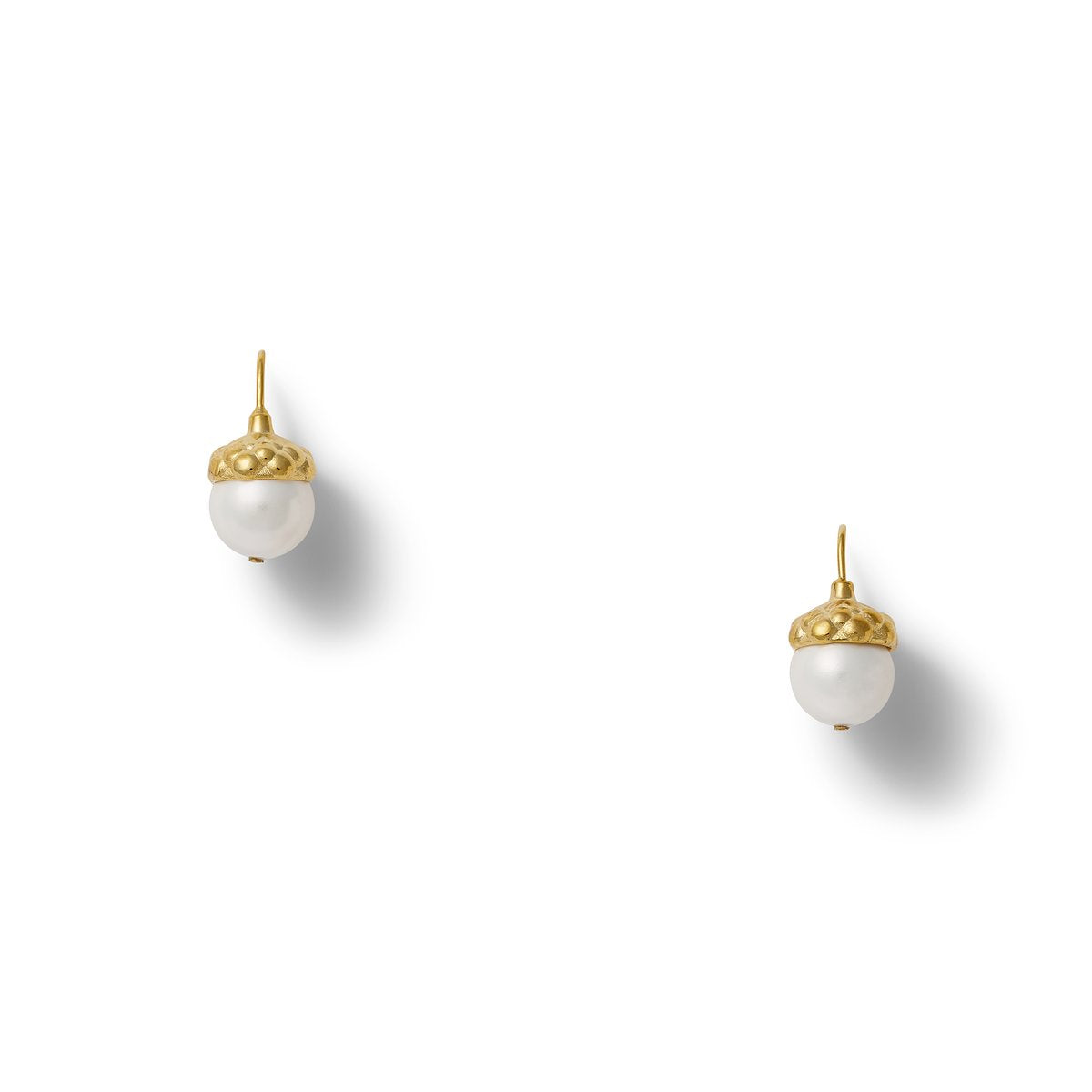 Little Acorn Earring - White Pearl