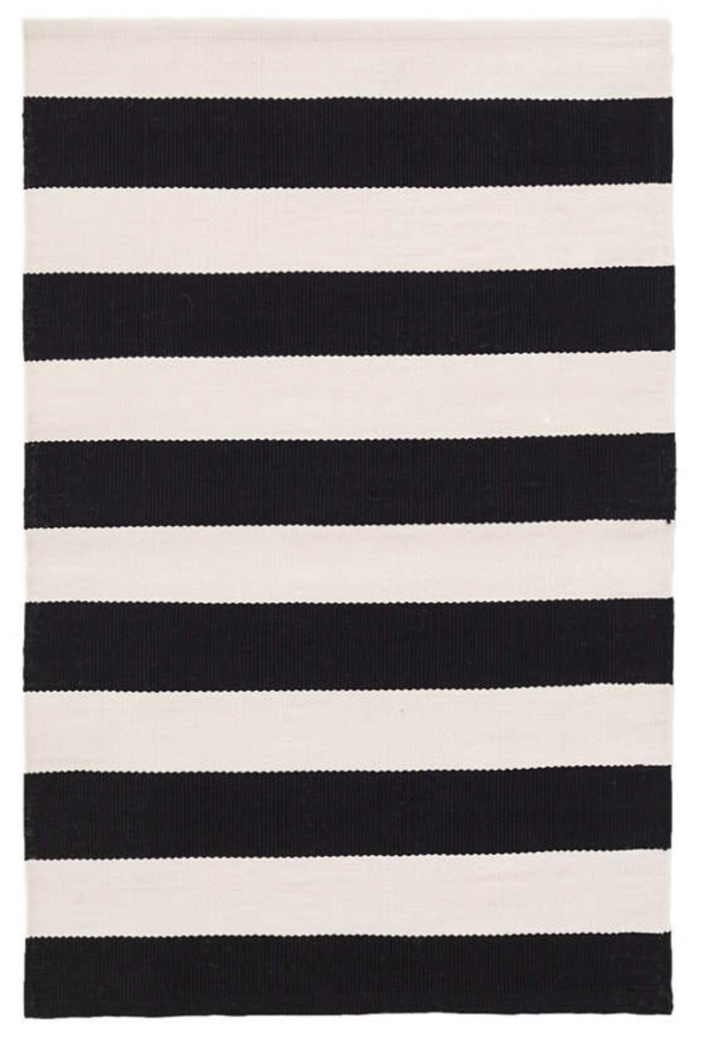 Catamaran Stripe Black/Ivory Rug - 2x3'
