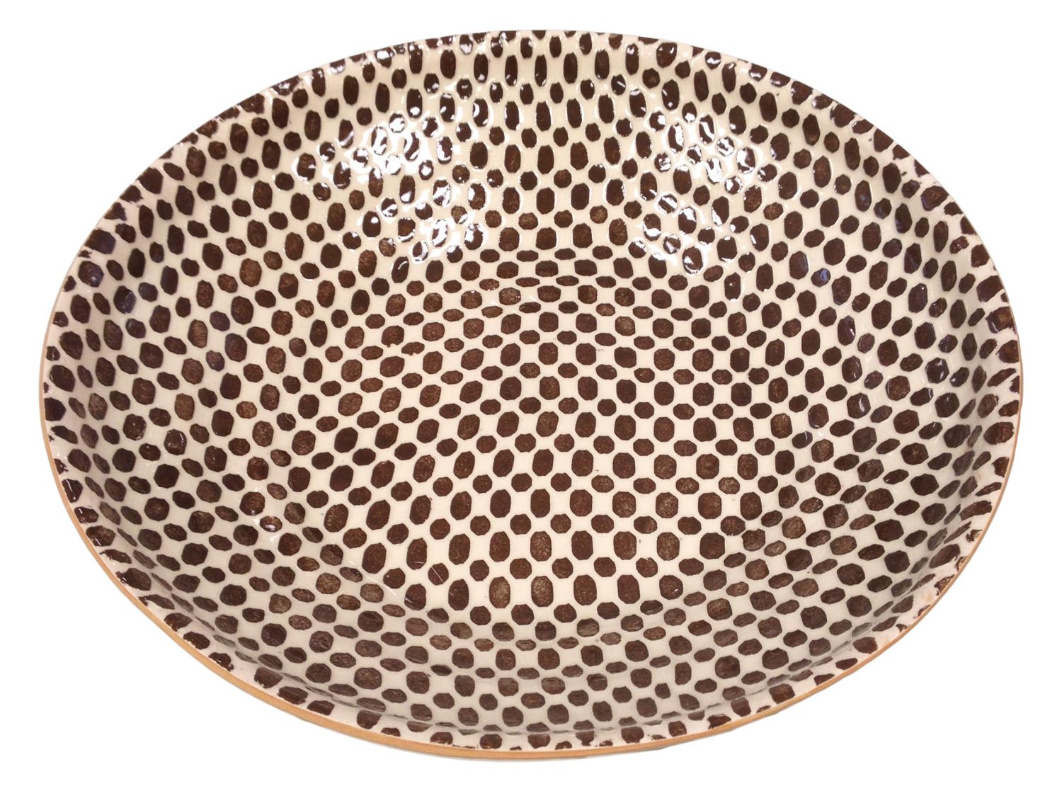 Centerpiece Bowl - Dot Chestnut