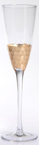 Champagne Flute with Gold Leaf