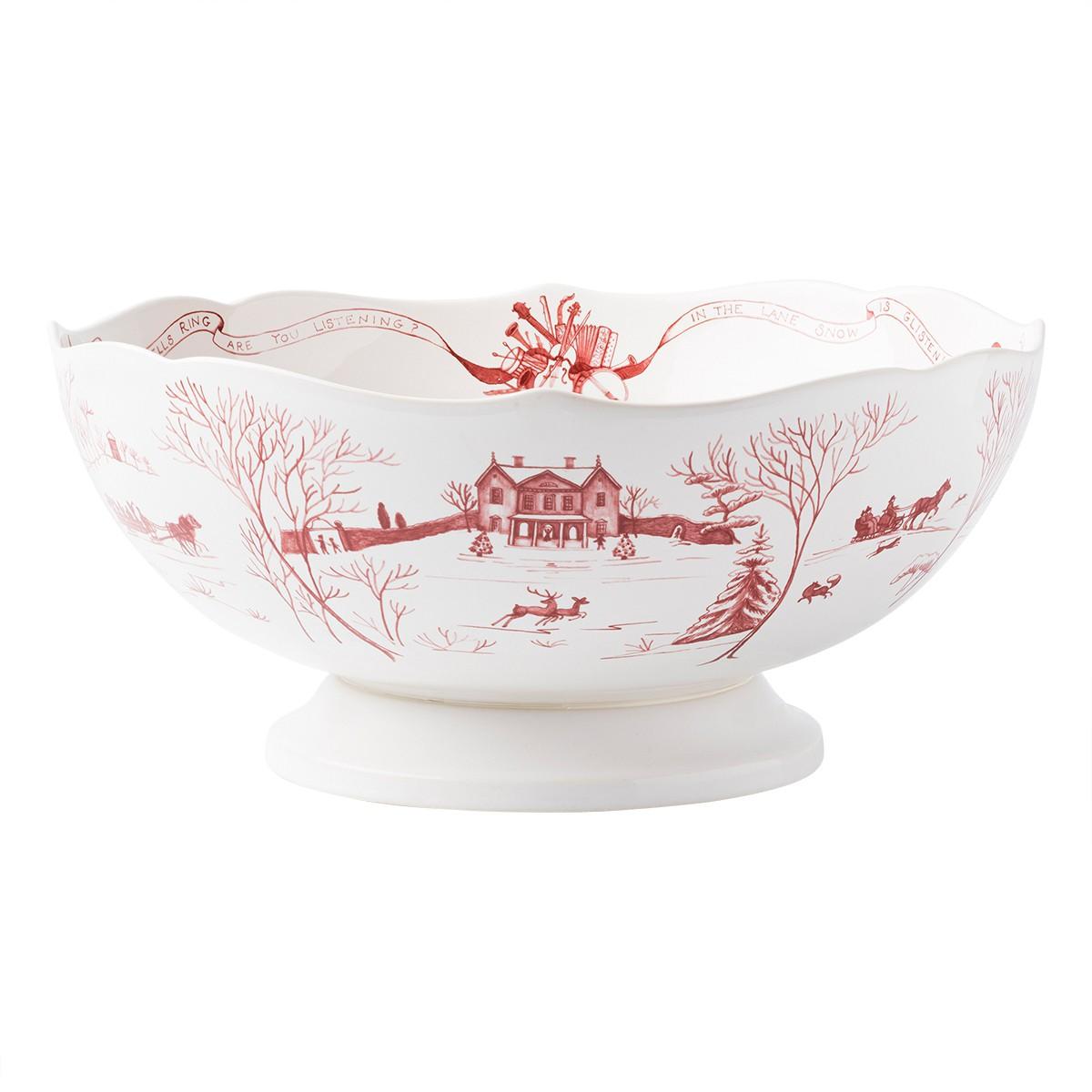 Country Estate Ruby Centerpiece Bowl - 13"