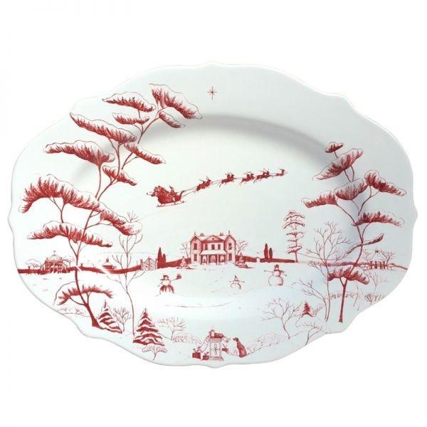 Country Estate Serving Platter - Ruby