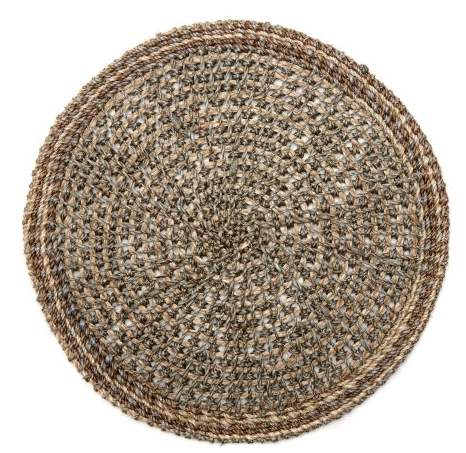 Crochet Abaca Placemat - Grey