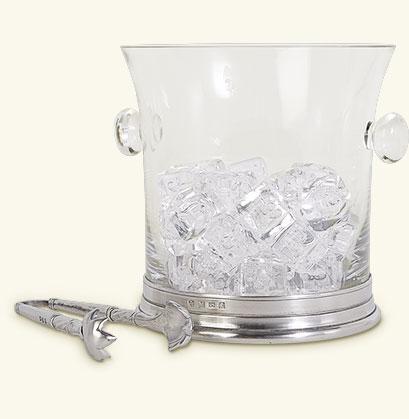 Crystal Ice Bucket with Tongs