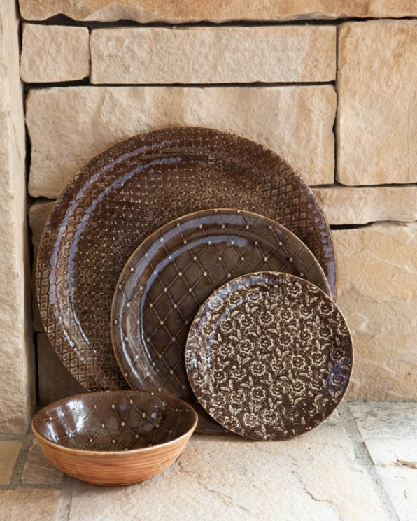 Dessert Plate- Mosaic Chestnut