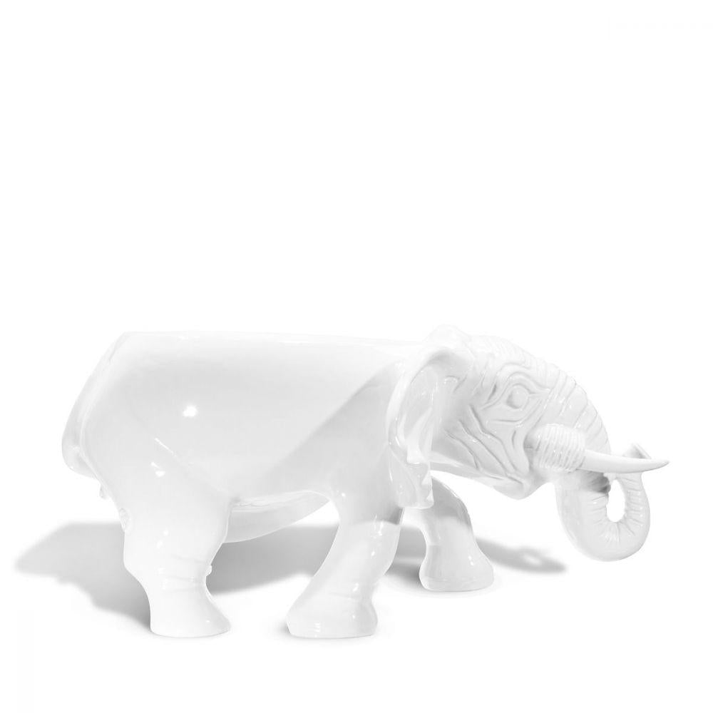 Elephant Platform Stand - White