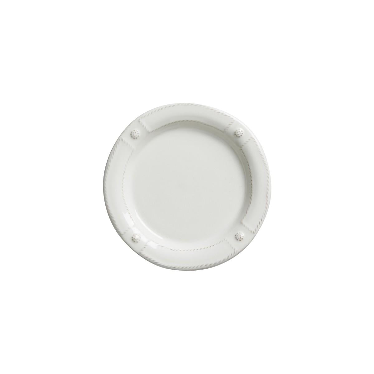 French Panel Cocktail Plate White