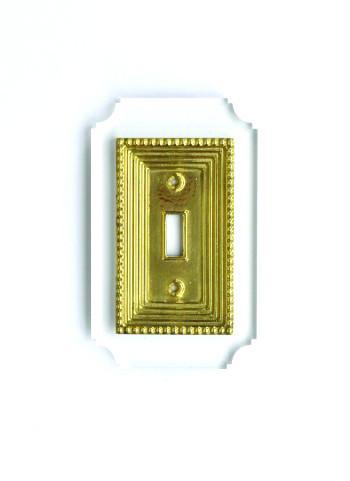 Georgian Switch Plate - Acrylic/Brass
