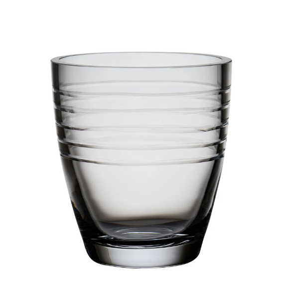 Glass Hurricane / Vase/ Ice Bucket Horizontal Stripes