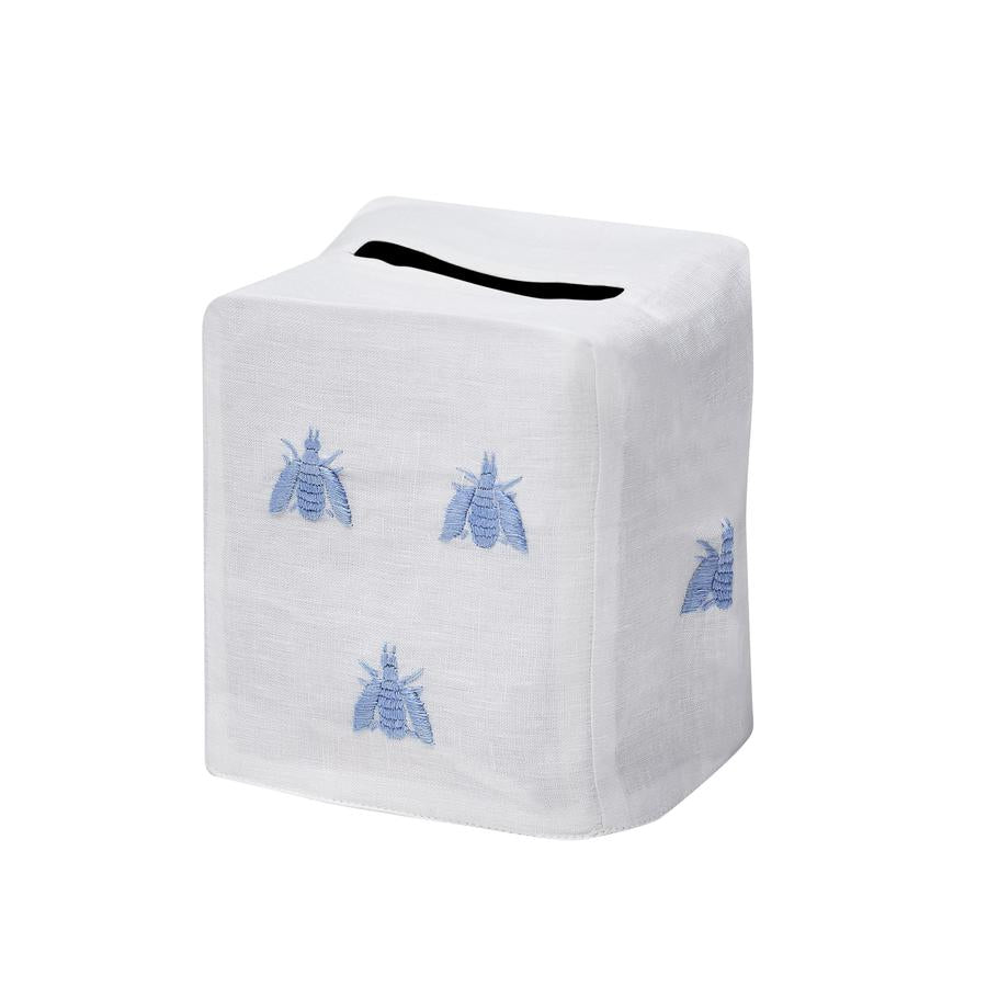 Bees Tissue Box Cover - Blue/White