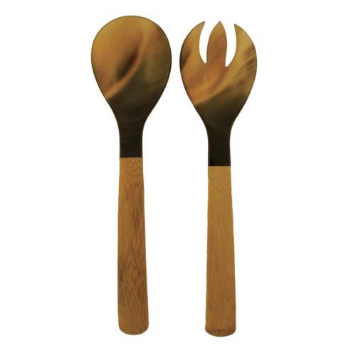 Horn & Bamboo Serving Set