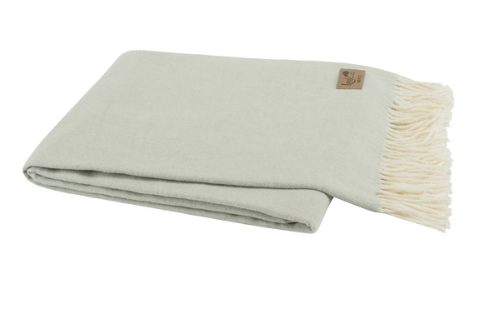 Italian Herringbone Throw - Seaglass