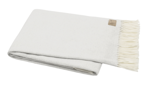 Italian Herringbone Throw - Silver