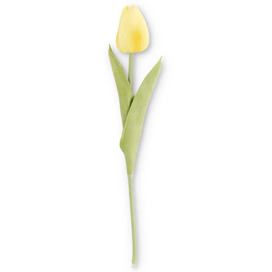 10.5 Light Yellow Real Touch Mini Tulip Stem