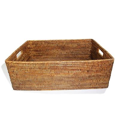 Large Rectangular Basket - Antique Brown