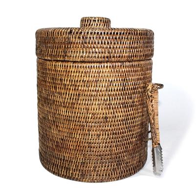 Large Woven Ice Bucket - Antique Brown