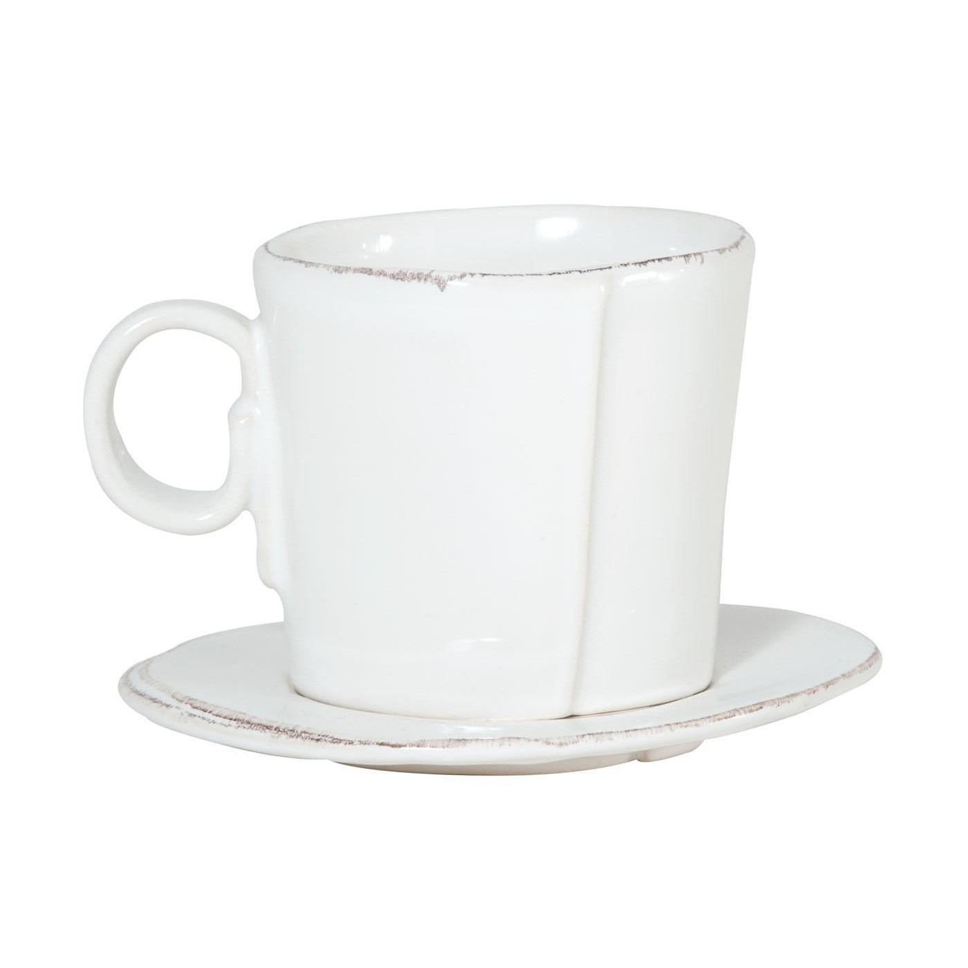 Lastra Espresso Cup & Saucer - White