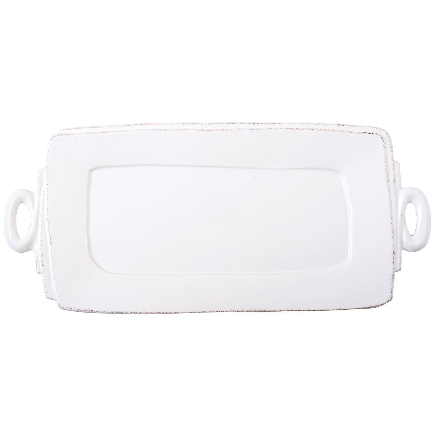 Lastra Rectangular Platter - White