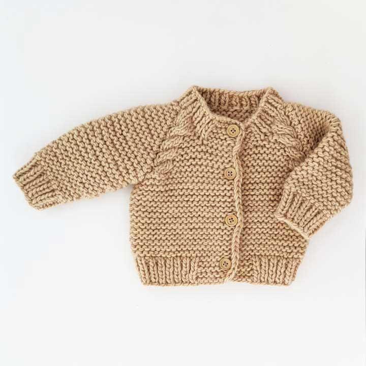 Garter Stitch Cardigan Sweater