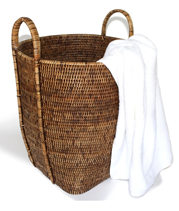 Laundry Basket w/Handles - Antique Brown