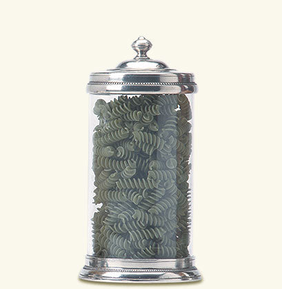 Pewter Glass Canister - Large