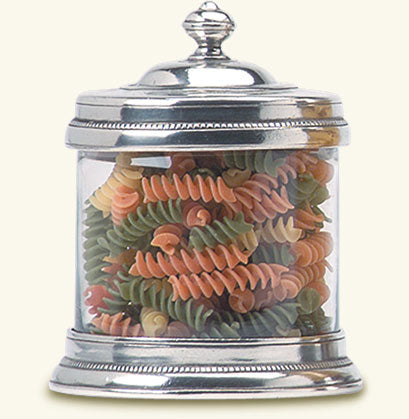 Pewter Glass Canister - Small