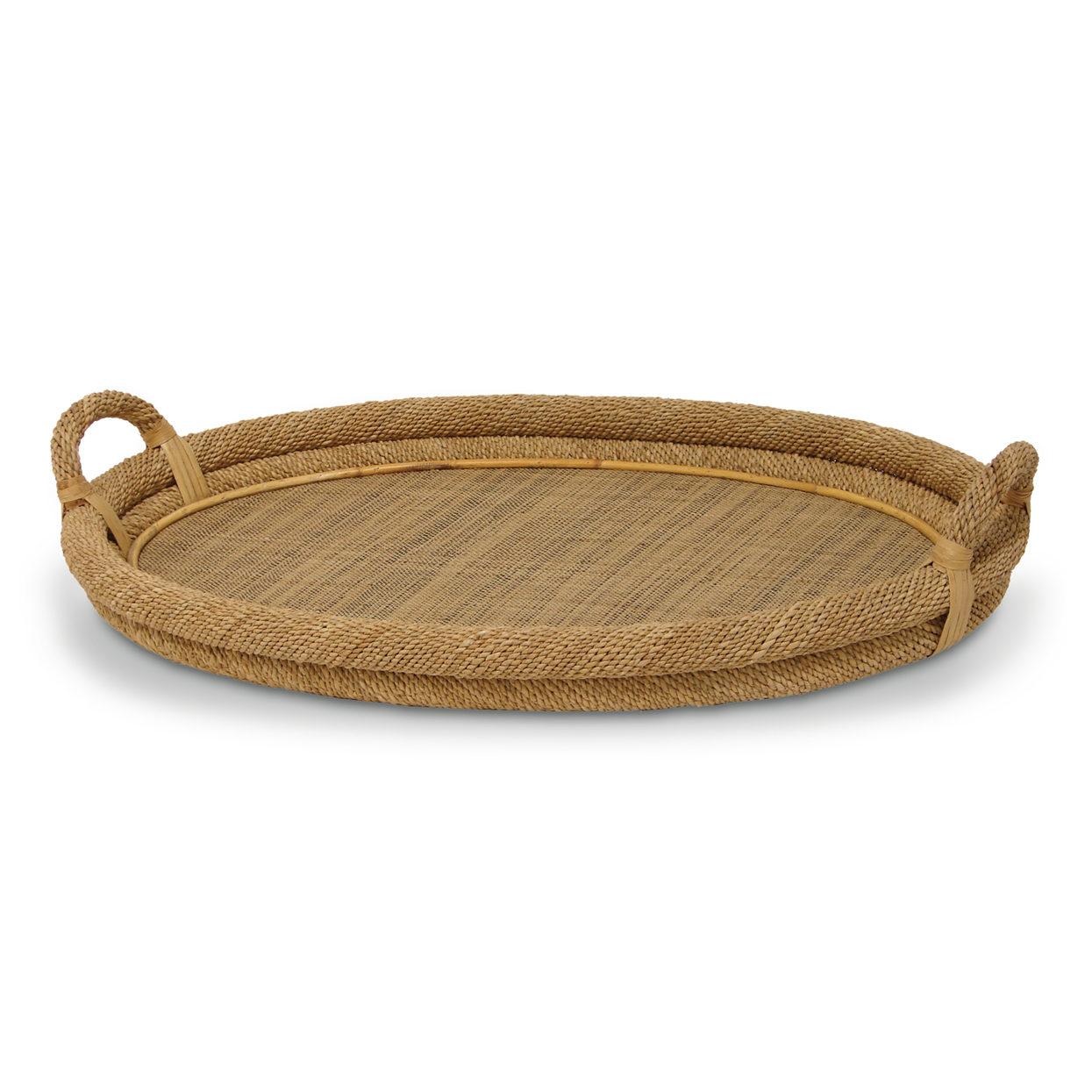 Natural Woven Oval Tray