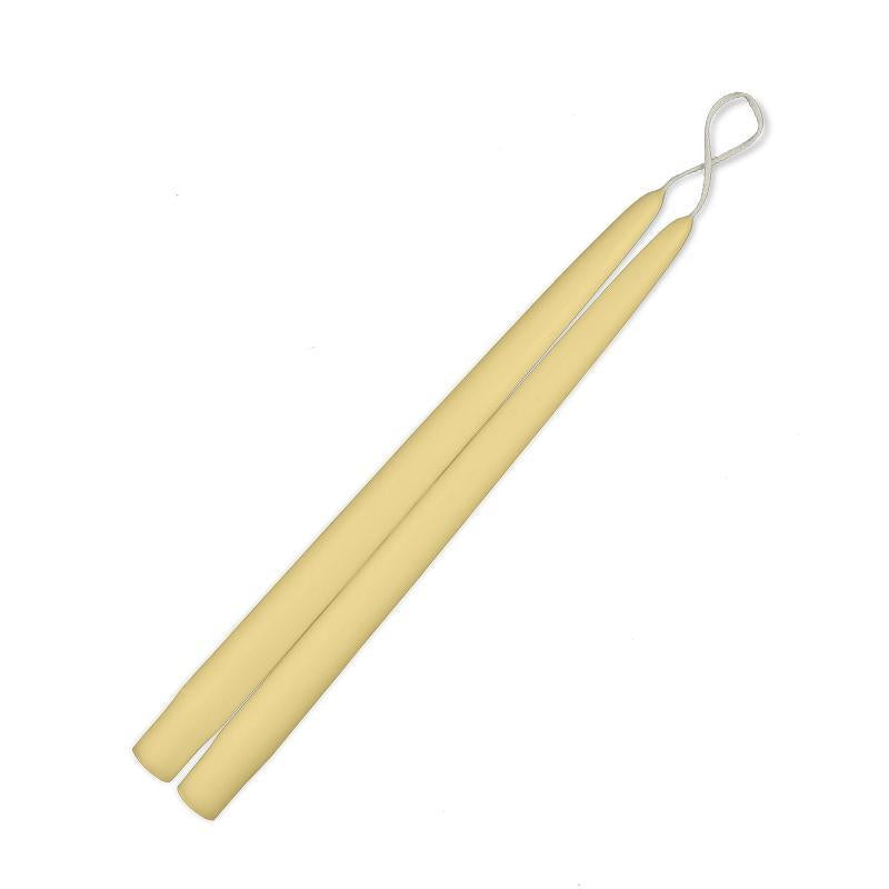 Pair of 12" Taper Candles - Natural Beeswax