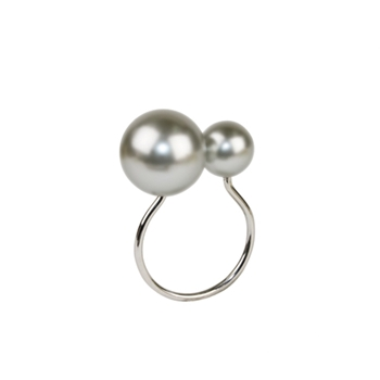 Pearl Napkin Ring- Silver