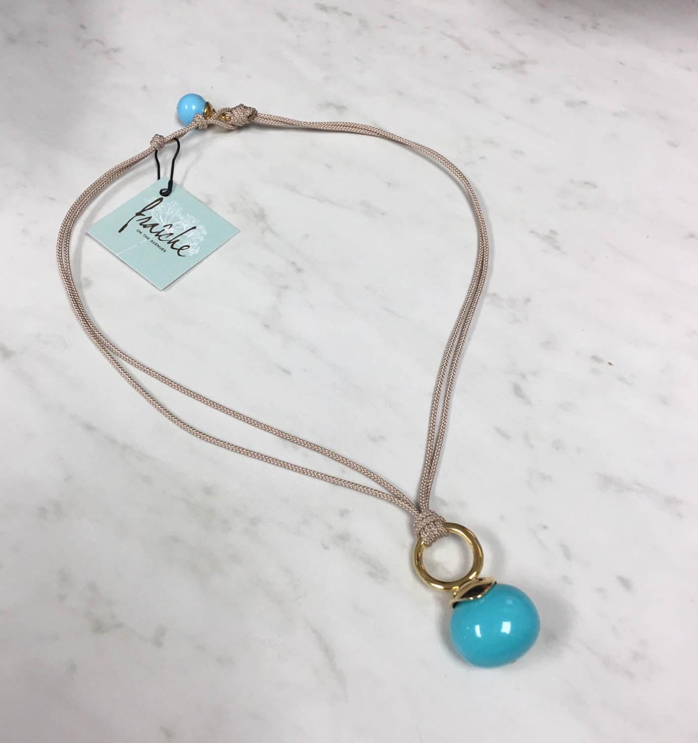 Pebble Pearl Necklace - Turquoise