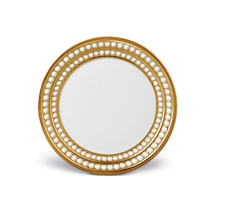 Perlée Gold Bread Plate