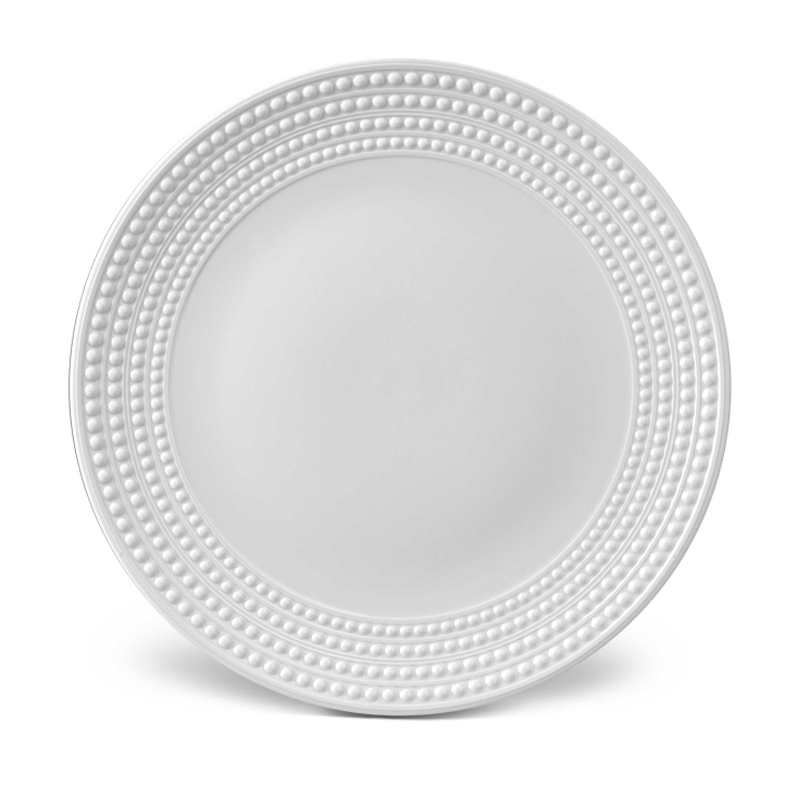 Perlée Round Serving Platter - White