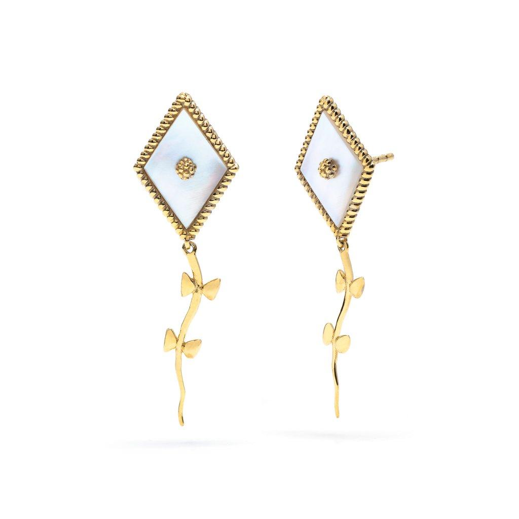 Petite Kite Mother of Pearl Earring