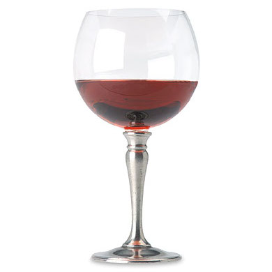 Pewter Balloon Wine Glass