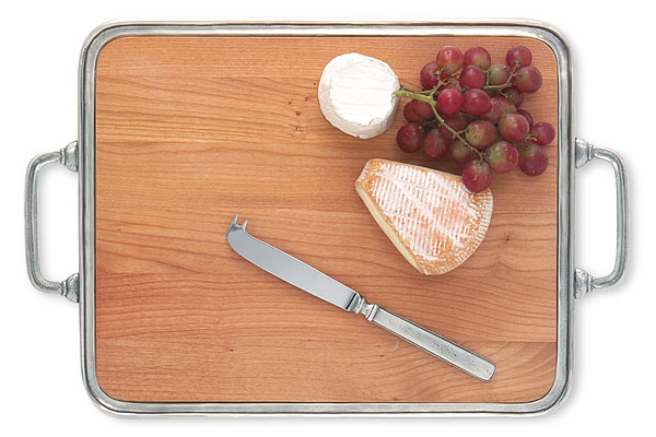 Pewter Cheese Board with Handles - Medium