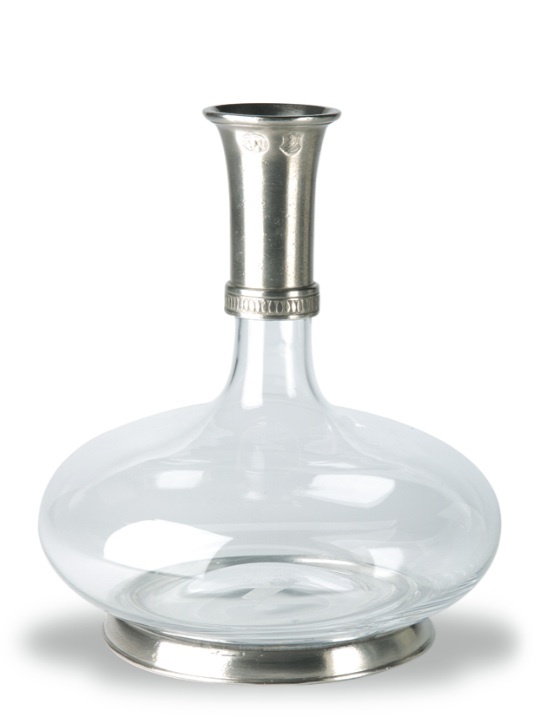 Pewter Crystal Wine Decanter