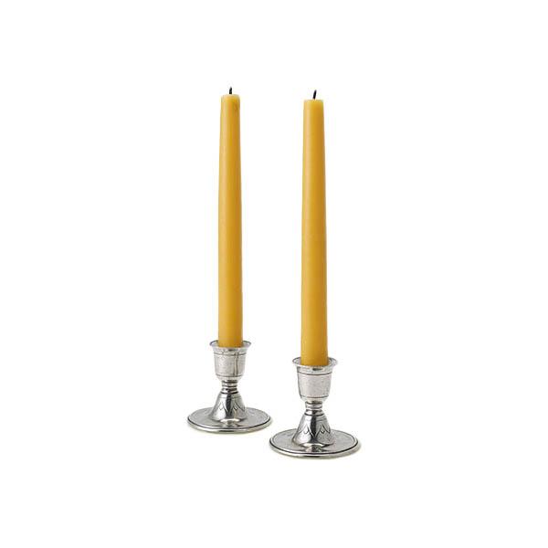 Pewter Short Candlesticks - Set of 2