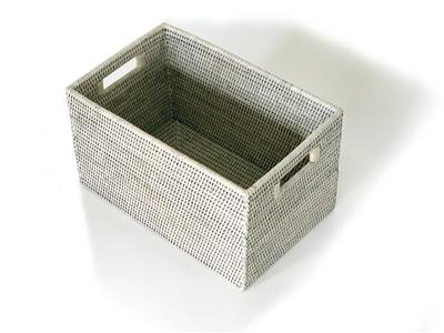 Rectangular Storage Basket - Whitewash
