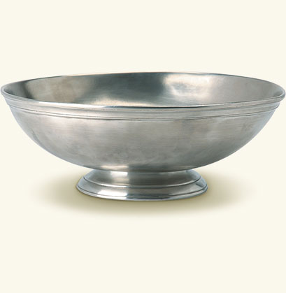 Round Footed Pewter Bowl