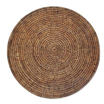 Round Woven Placemat - Antique Brown