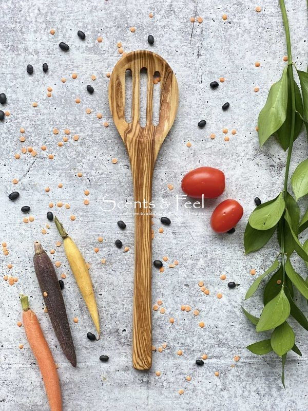 Olive Wood Slotted Spoon