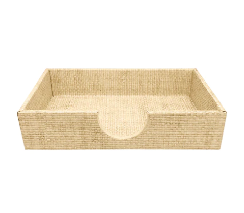 Grasscloth Napkin Box  - Sand