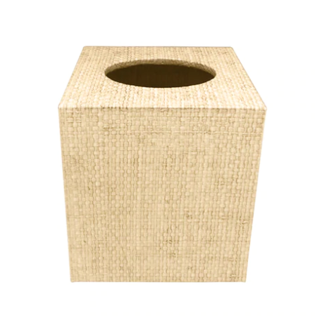 Grasscloth Tissue Box Cover