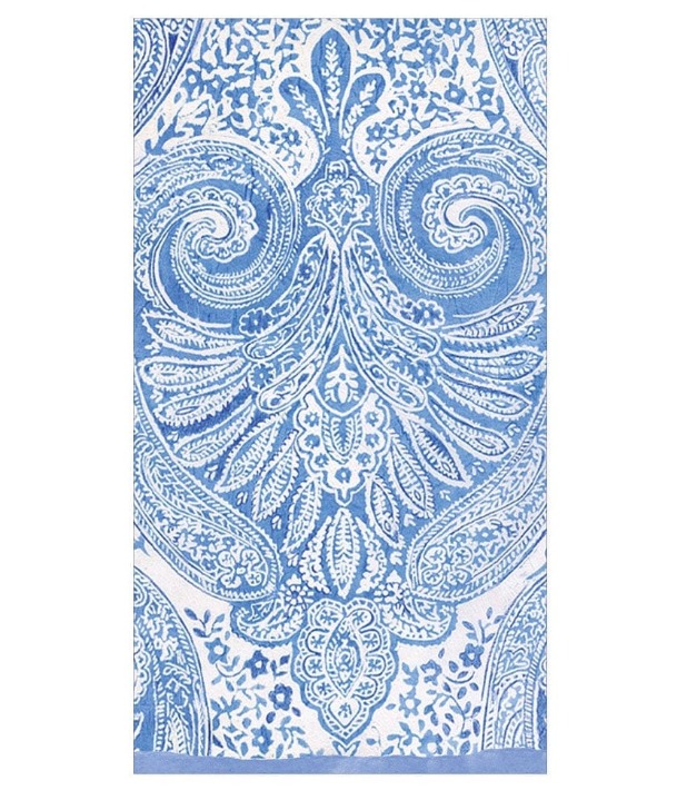 Paisley Guest Towel - Blue