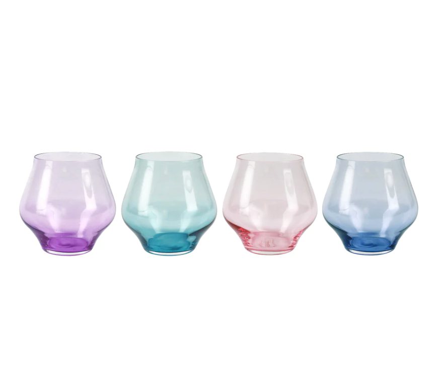 Contessa Assorted Stemless Wine Glass Set