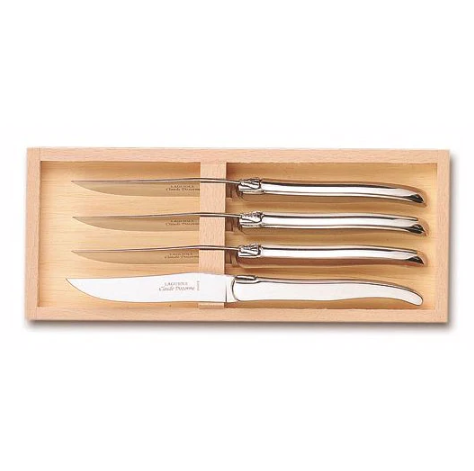 Set of 4 Laguiole Steak Knives - Stainless Steel