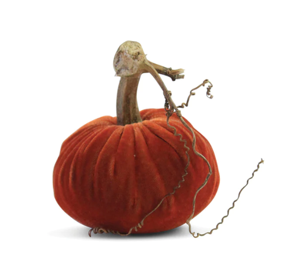 4" Velvet Pumpkin