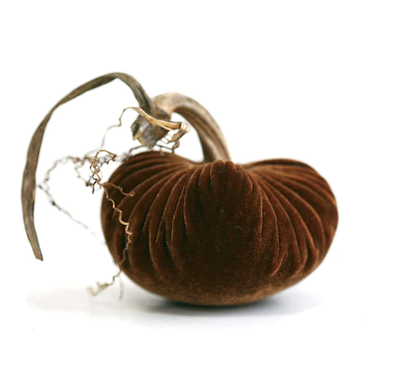 3" Velvet Pumpkin